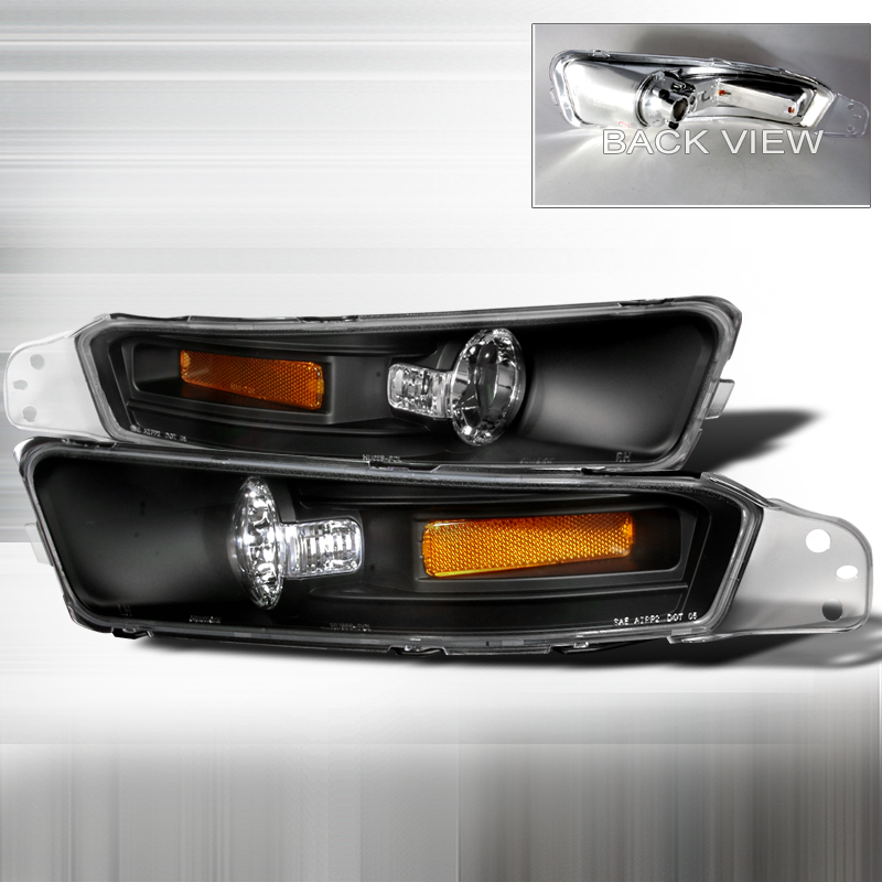 Bumper Lights Black for Ford Mustang years 2005-2009