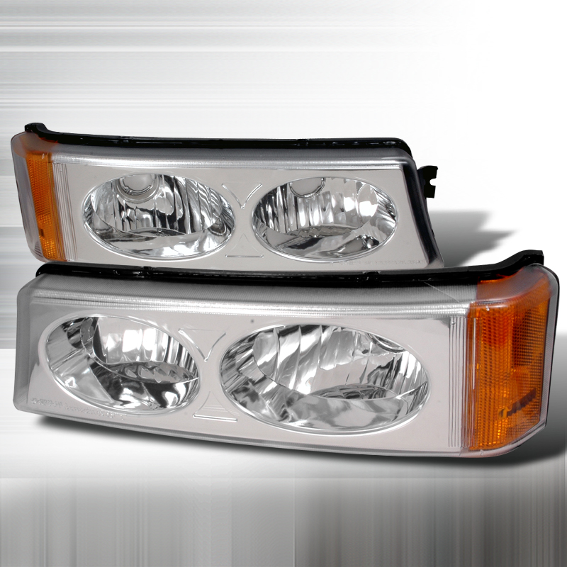 Bumper Lights Chrome for Chevrolet Avalanche years 2003-2006