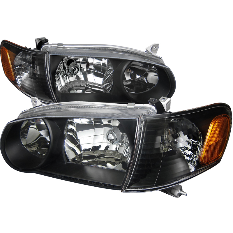 1pc Euro Headlights Black Housing  for Toyota  Corolla  years 2001-2002