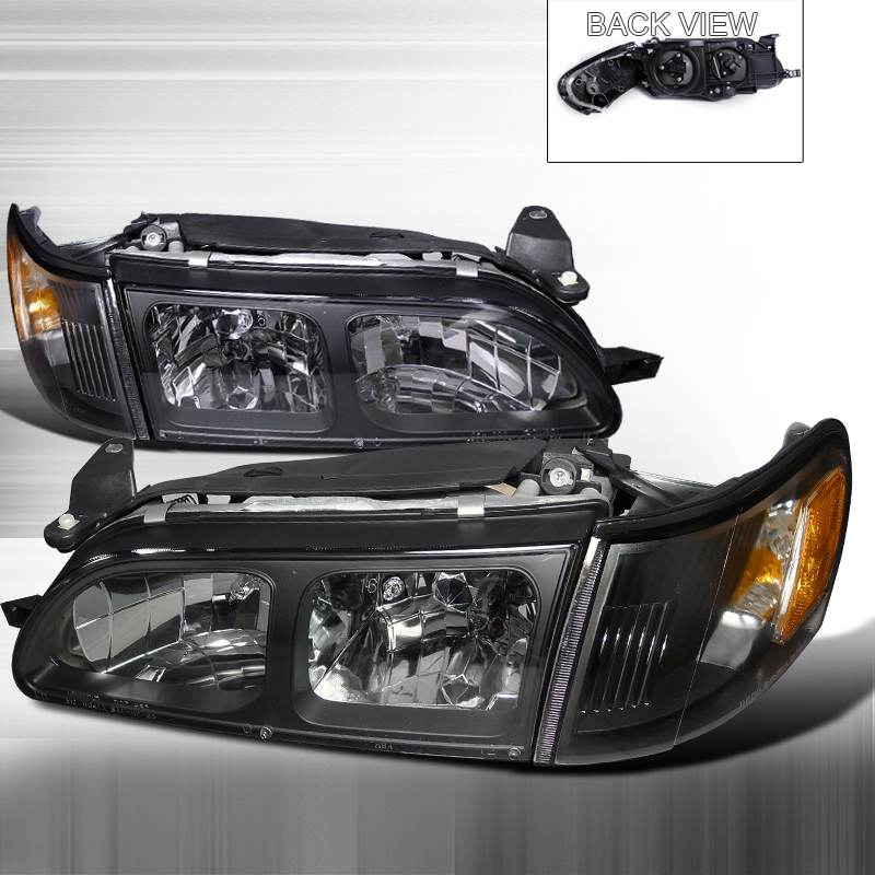 Headlight + Corner Light Black for Toyota  Corolla  years 1993-1997