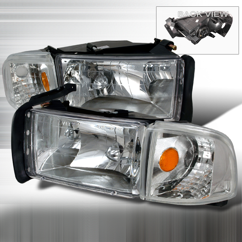 Crystal Housing Headlights Chrome for Dodge RAM years 1994-2001