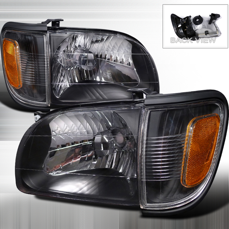 Crystal Housing Headlights Black for Toyota Tacoma years 2001-2004