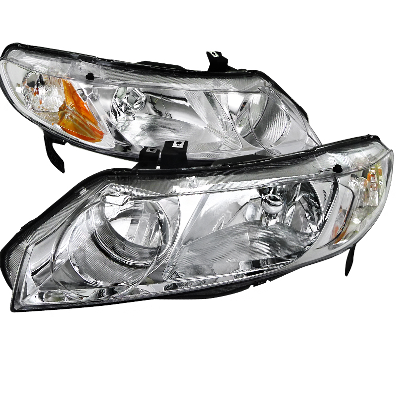 Euro Headlights Chrome Housing for Honda  Civic  years 2006-2011