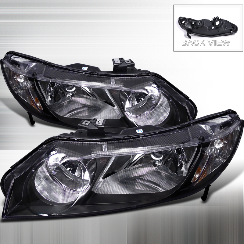 Black Housing Euro Headlight Sedan for Honda  Civic  years 2006-2011