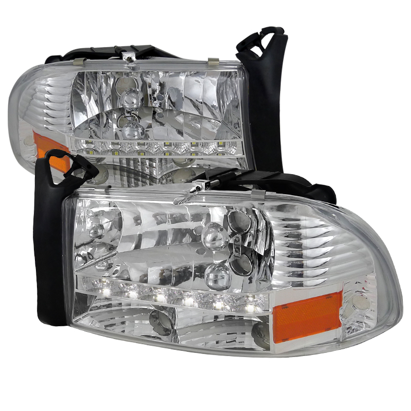 Chrome Headlight With LED for Dodge  Durango years 1998-2003