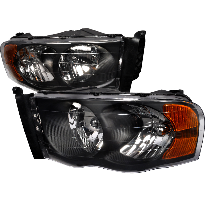 Headlights - Black for Dodge RAM years 2002-2005