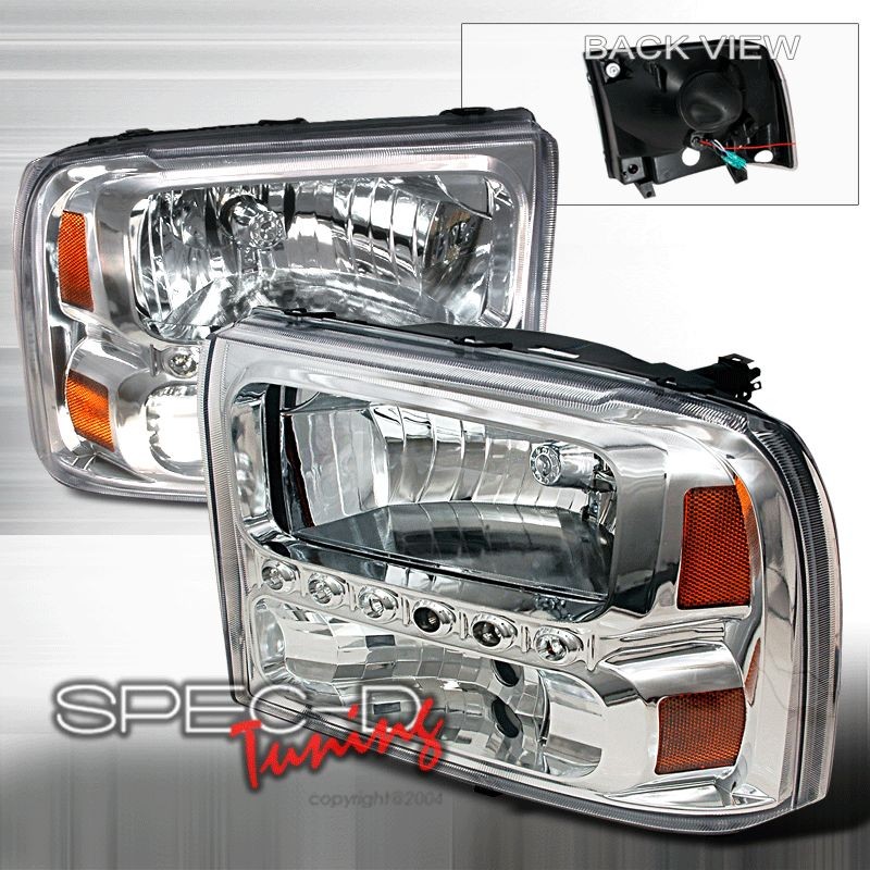 Crystal Housing Headlights Chrome for Ford F250 years 1999-2004