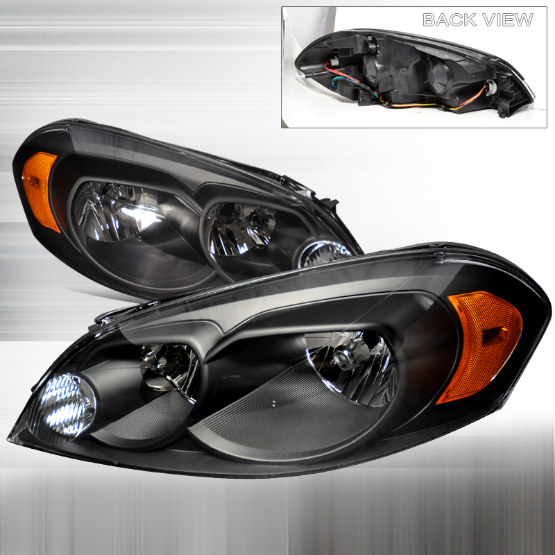 Crystal Housing Headlights Black for Chevrolet Impala years 2006-2010