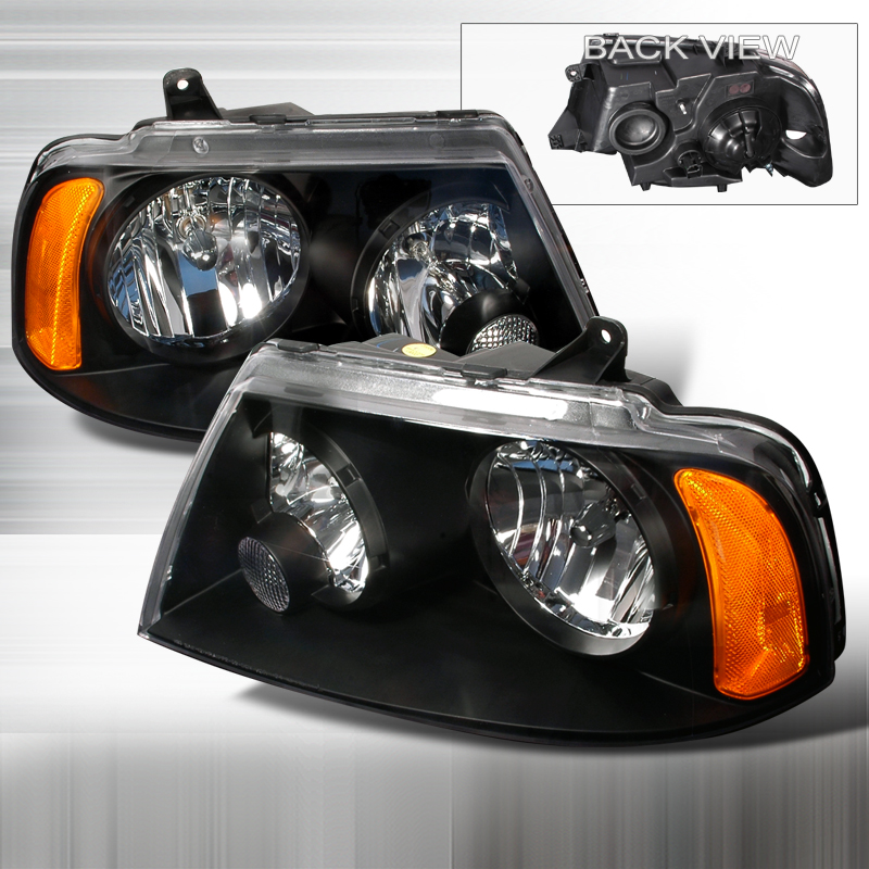 Crystal Housing Headlights Black for Lincoln Navigator years 2003-2005