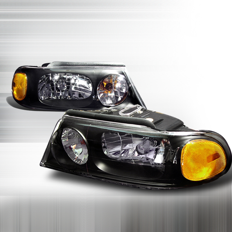 Crystal Housing Headlights Black for Lincoln Navigator years 1998-2002