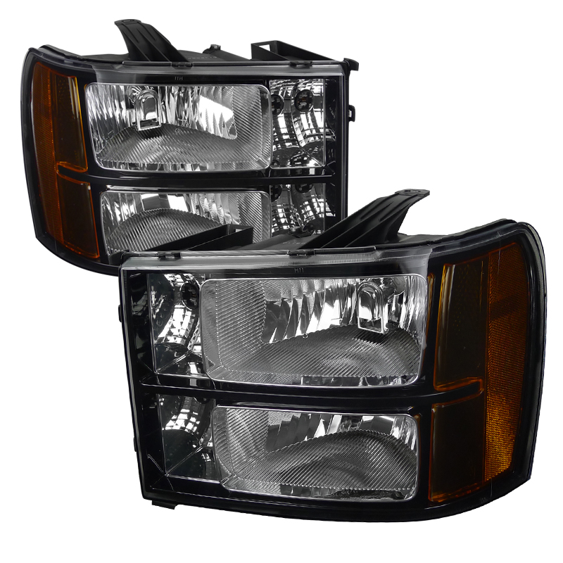 Black Headlight  for GMC  Sierra  years 2007-2012