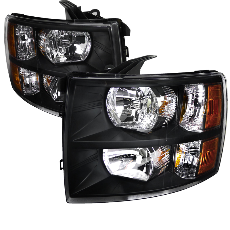 Crystal Housing Headlights Black for Chevrolet  Silverado years 2007-2012