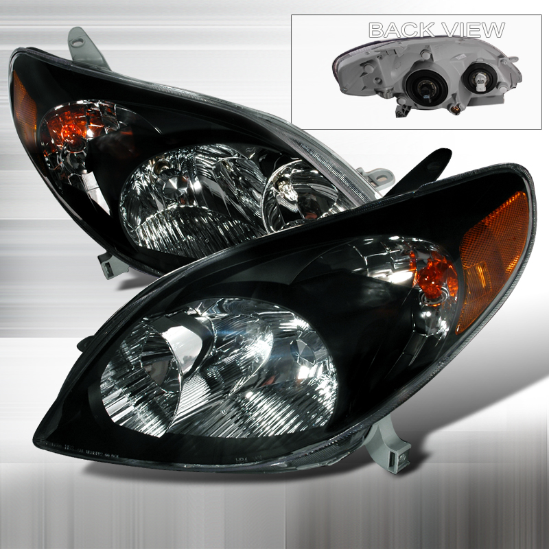 Crystal Housing Headlights Black for Toyota Matrix years 2003-2008