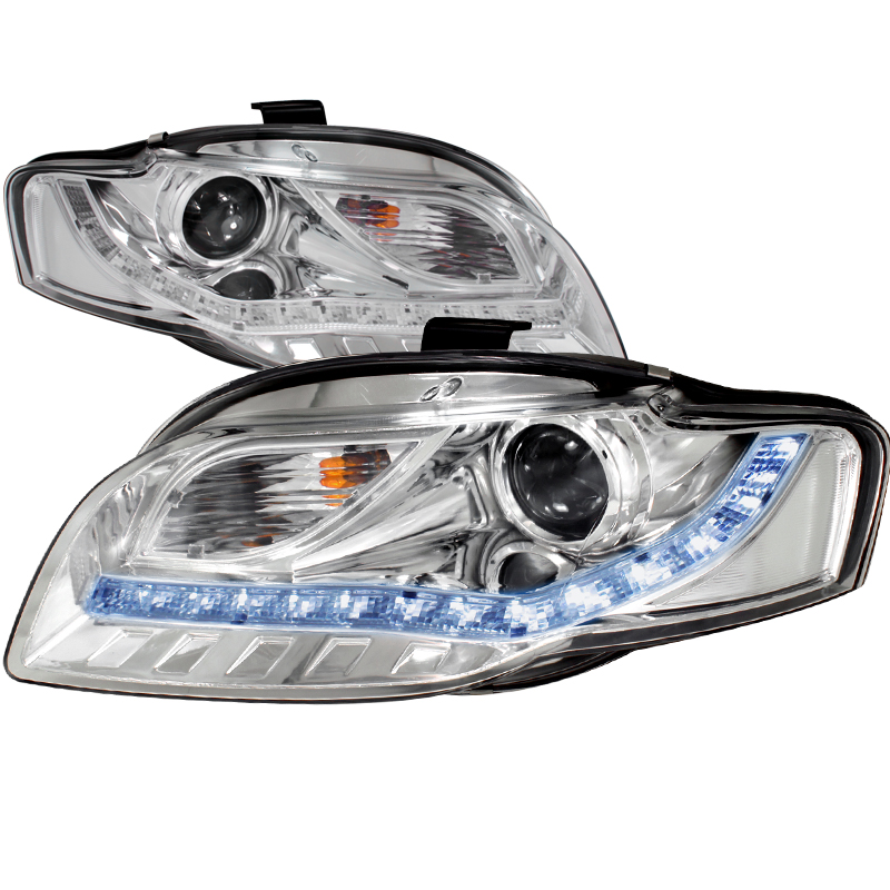 Projector Headlight Chrome R8 Style for Audi A4 years 2006-2008