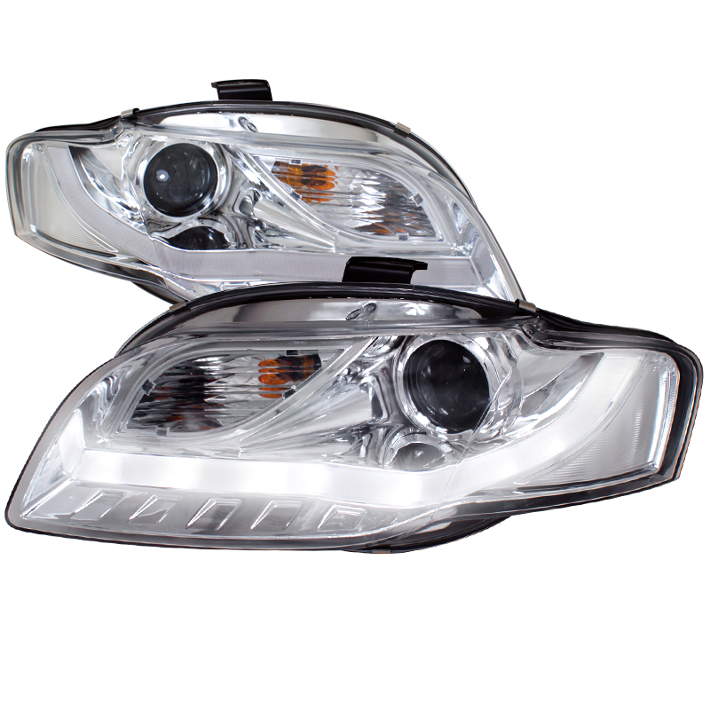 Prjector Headlight Chrome R8 Style With LED Signal for Audi A4 years 2006-2008