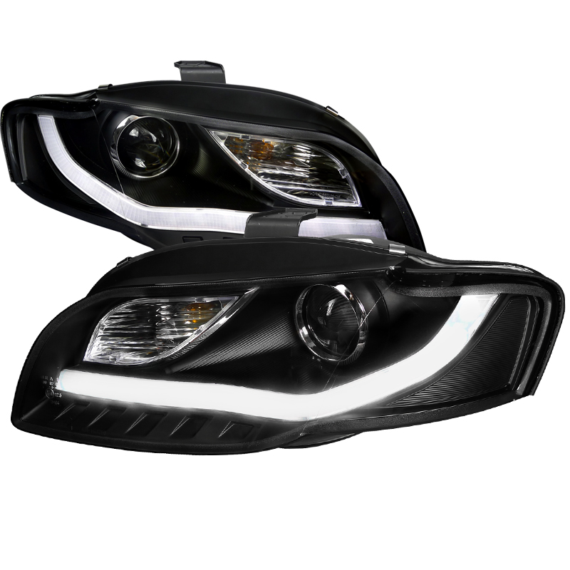 Prjector Headlight Black R8 Style With LED Signal for Audi A4 years 2006-2008