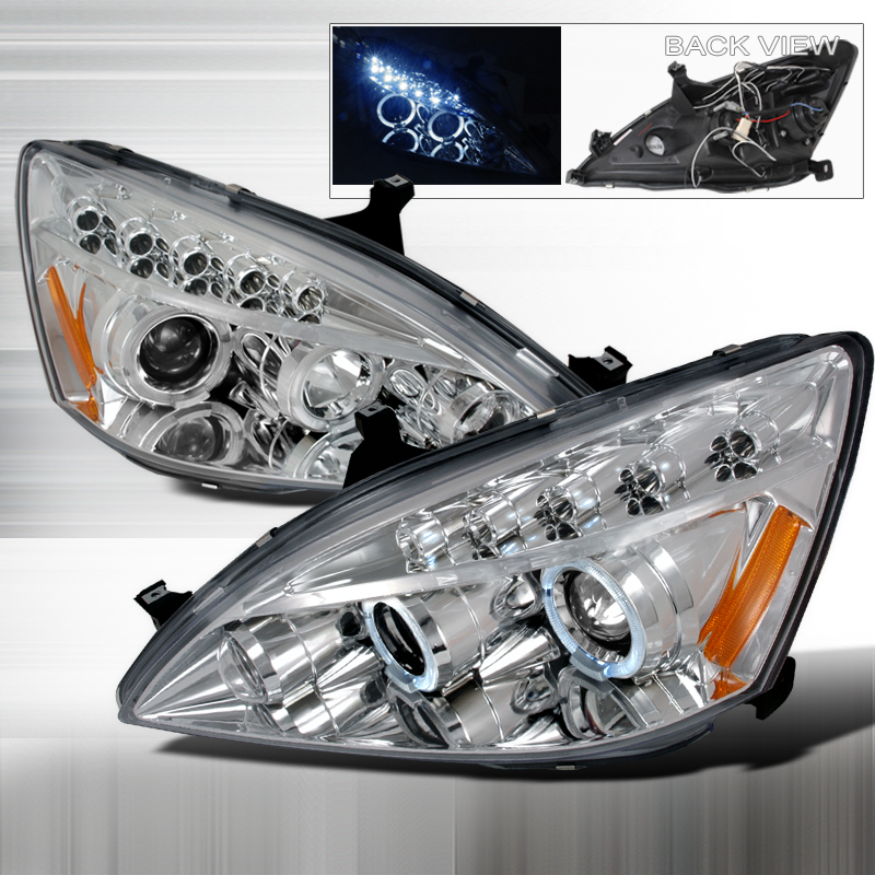 Halo LED Projector Chrome for Honda Accord years 2003-2007