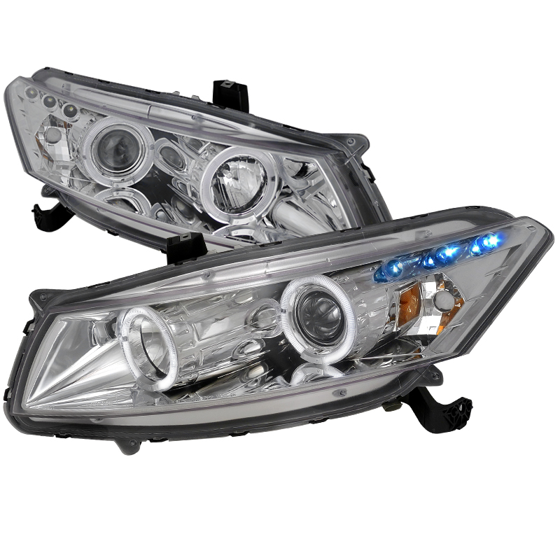 Halo Projector Headlight Chrome Housing for Honda Accord years 2008-2012