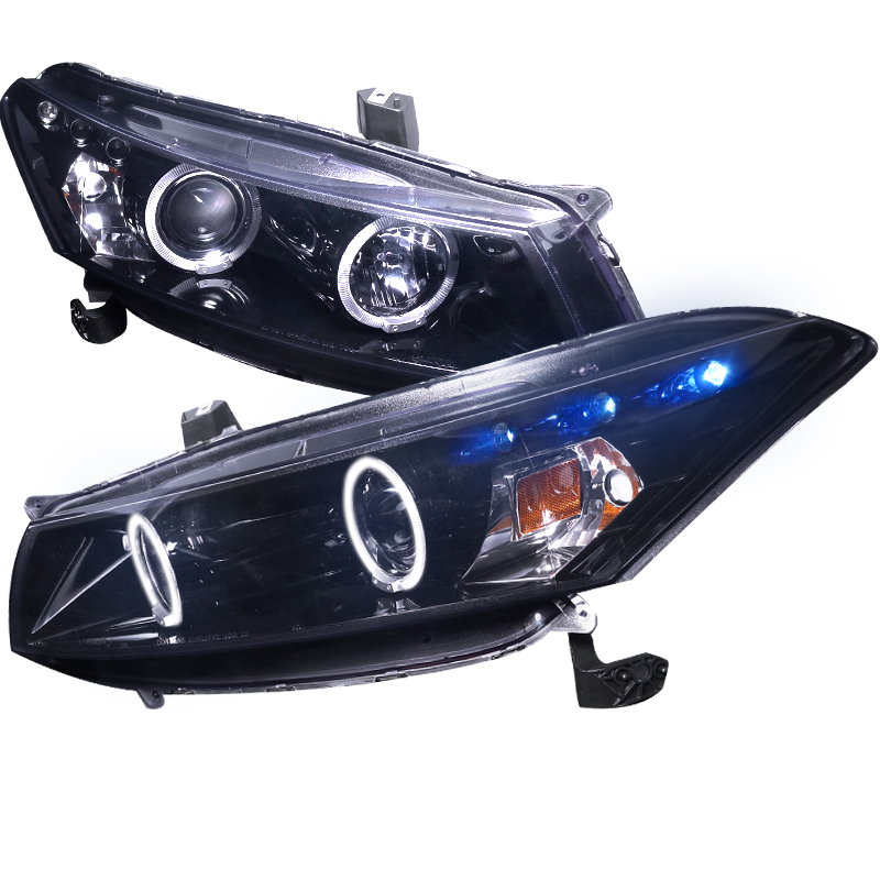 Smoked Lens Gloss Black Housing Projector Headlights for Honda Accord years 2008-2012