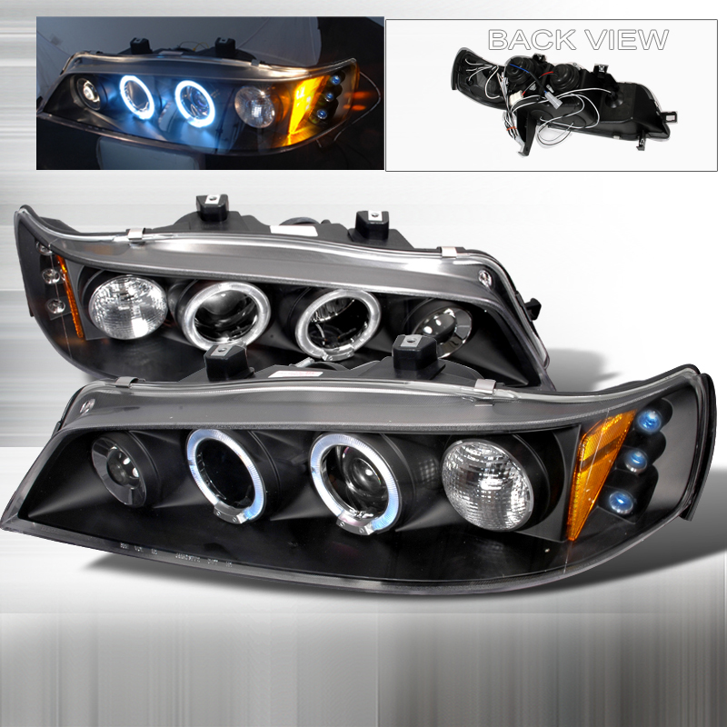 Halo LED Projector Black for Honda Accord years 1994-1997