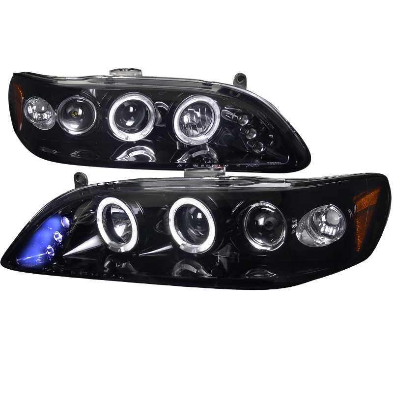 Smoked Lens Gloss Black Housing Projector Headlights for Honda Accord years 1998-2002