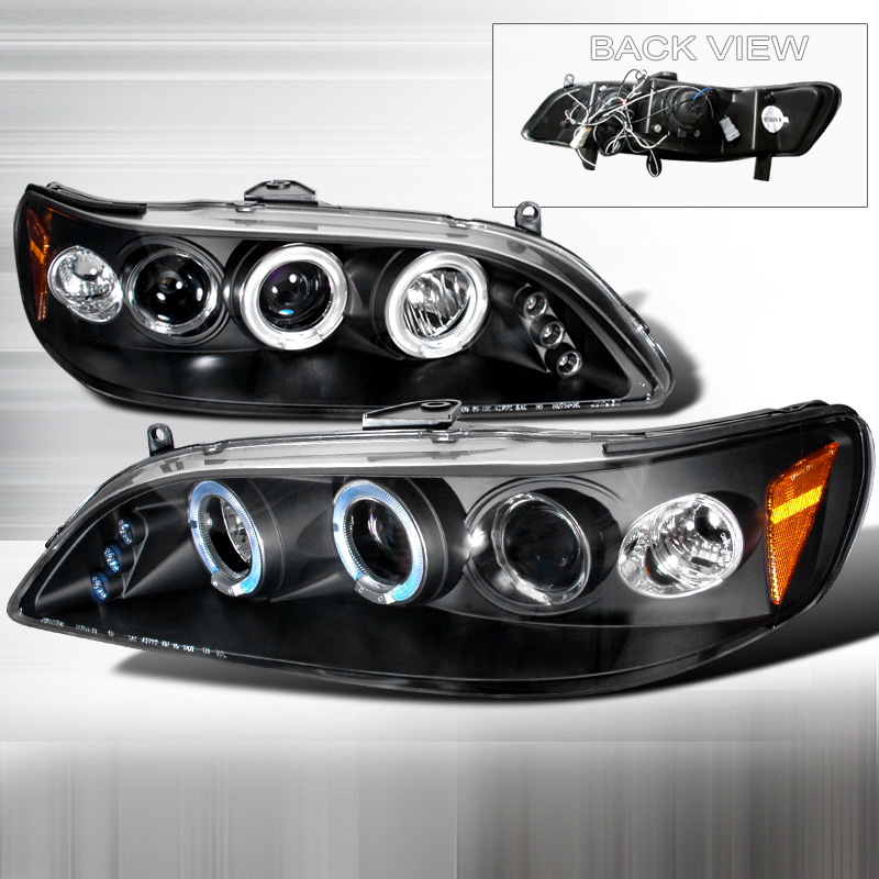 Halo LED Projector Black for Honda Accord years 1998-2002