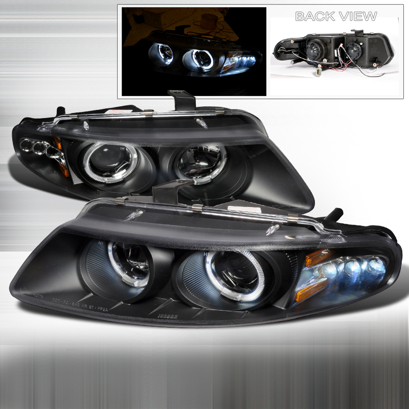 Halo LED Projector Black for Dodge Avenger years 1997-2000