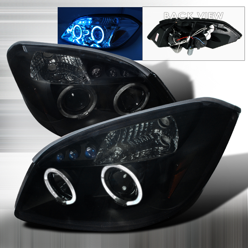 Smoked Lens Gloss Black Housing Projector Headlights for Chevrolet Cobalt years 2005-2010