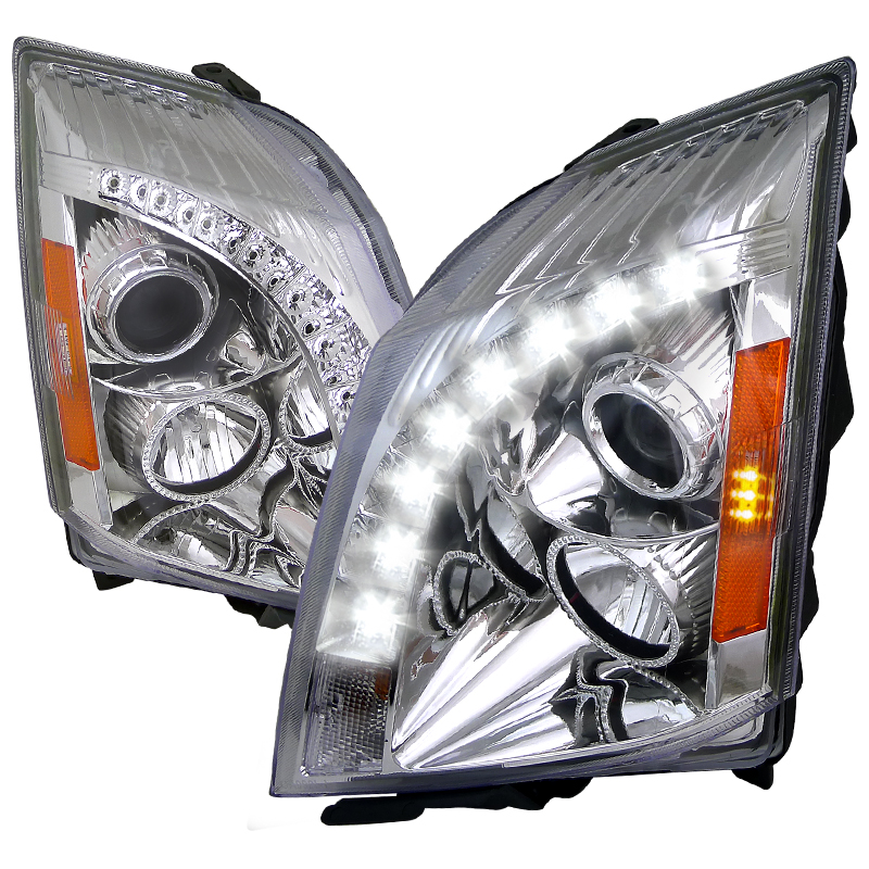 Halo Projector Headlight Chrome for Cadillac CTS years 2008-2013