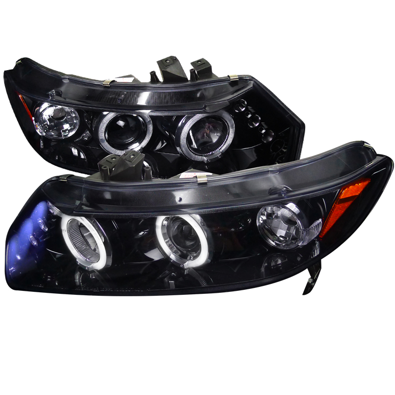 Smoked Lens Gloss Black Housing Projector Headlights for Honda Civic years 2006-2011