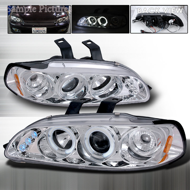 Halo LED Projector Chrome for Honda Civic years 1992-1995