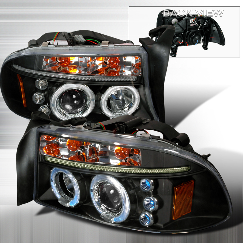 Halo LED Projector Black for Dodge Durango years 1998-2003