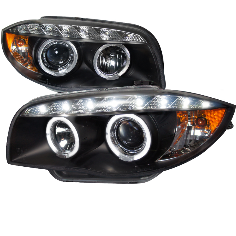 Halo Projector Headlight Black Housing for BMW E87 years 2008-2011