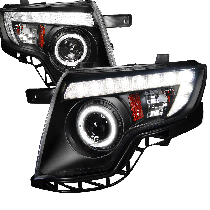 Projector Headlight Black Housing for Ford Edge years 2007-2010