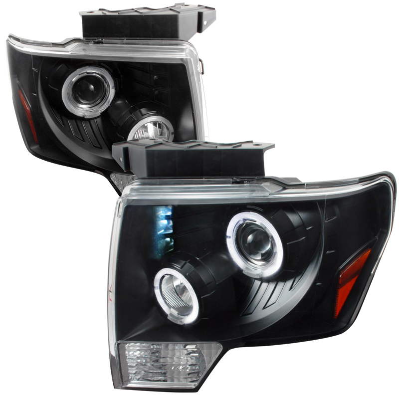 Dual Halo LED Projector Headlights for Ford F150 years 2009-2011