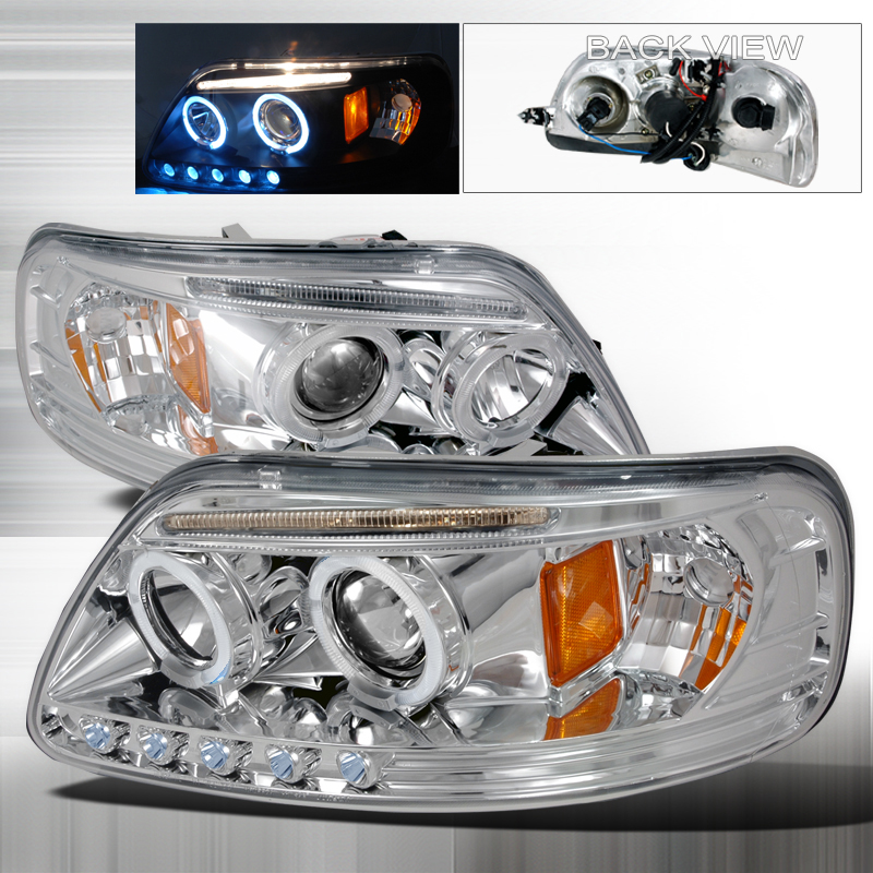 Halo LED Projector Chrome for Ford Expedition years 1997-2002