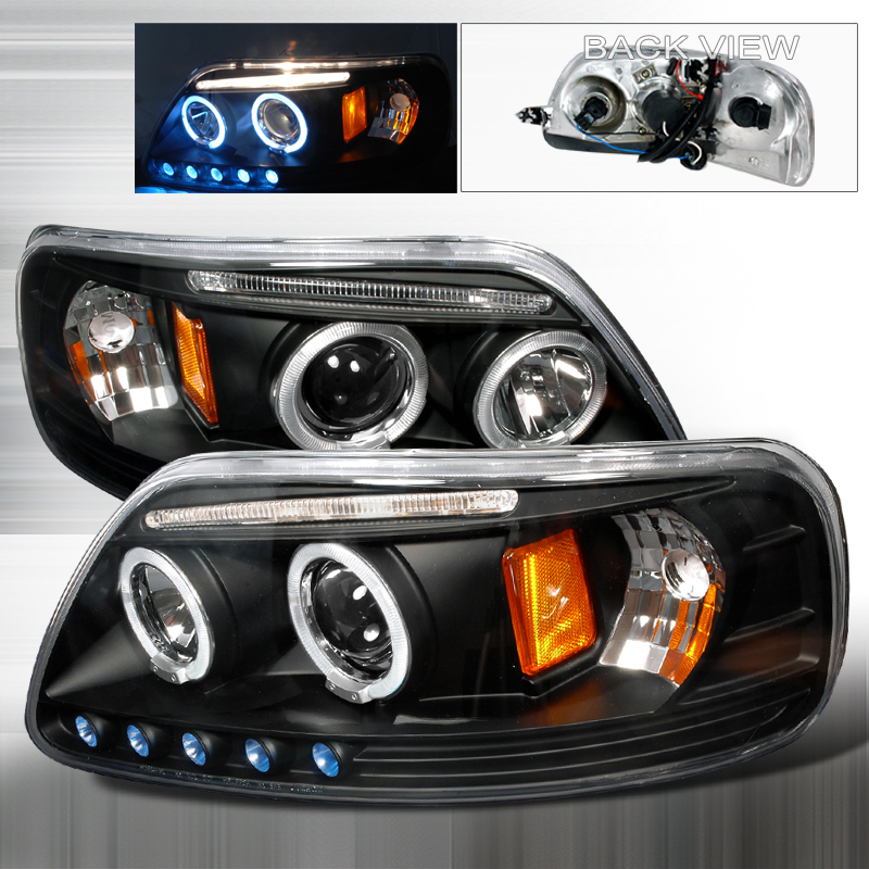 Halo LED Projector Black for Ford Expedition years 1997-2002