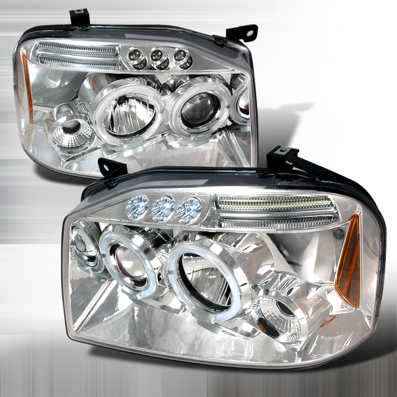 Halo LED Projector Chrome for Nissan Frontier years 2001-2004