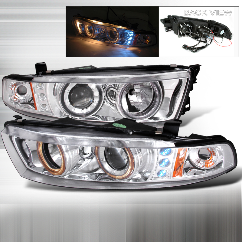 Projector Headlights Chrome for Mitsubishi Galant years 1999-2002