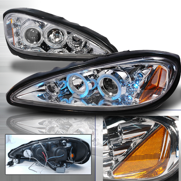 Halo LED Projector Chrome for Pontiac Grand am years 1999-2005