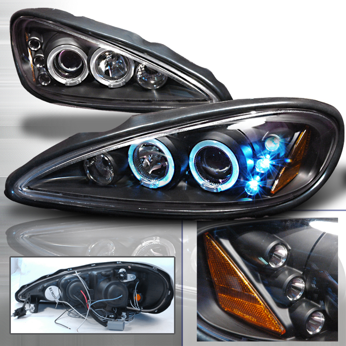 Halo LED Projector Black for Pontiac Grand am years 1999-2005