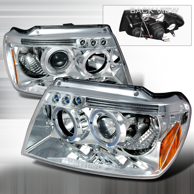 Halo LED Projector Chrome for Jeep Grand Cherokee years 1999-2004