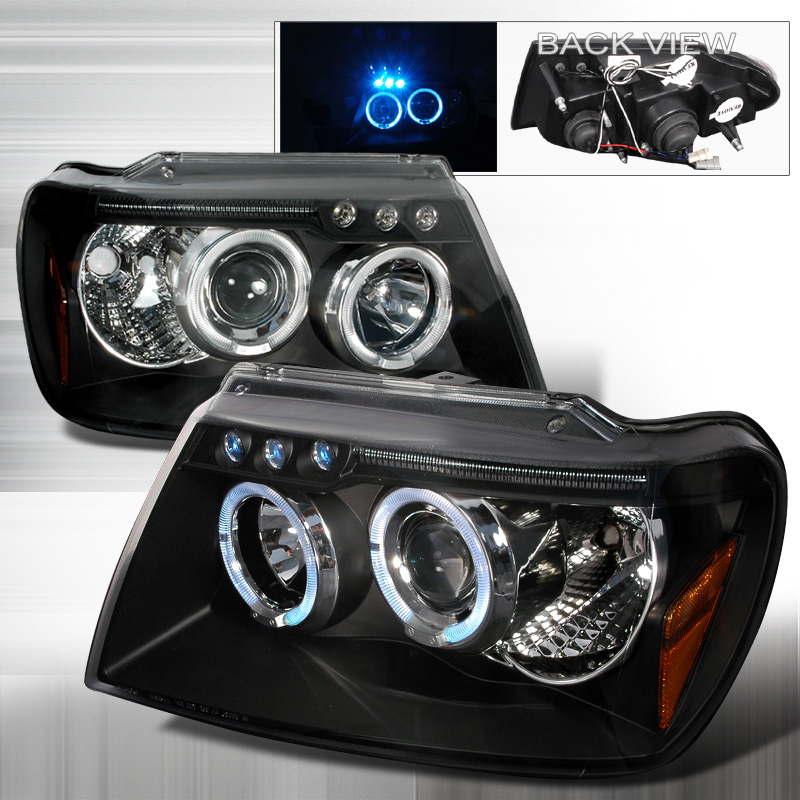 Halo LED Projector Black for Jeep Grand Cherokee years 1999-2004