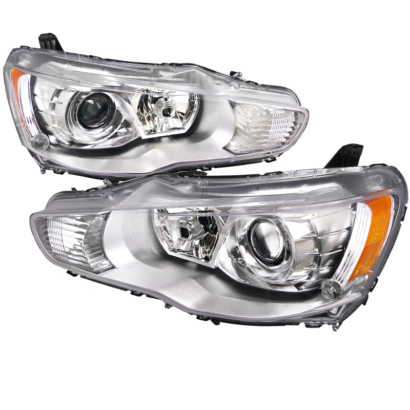 Projector Headlight Chrome Housing for Mitsubishi Lancer years 2008-2012