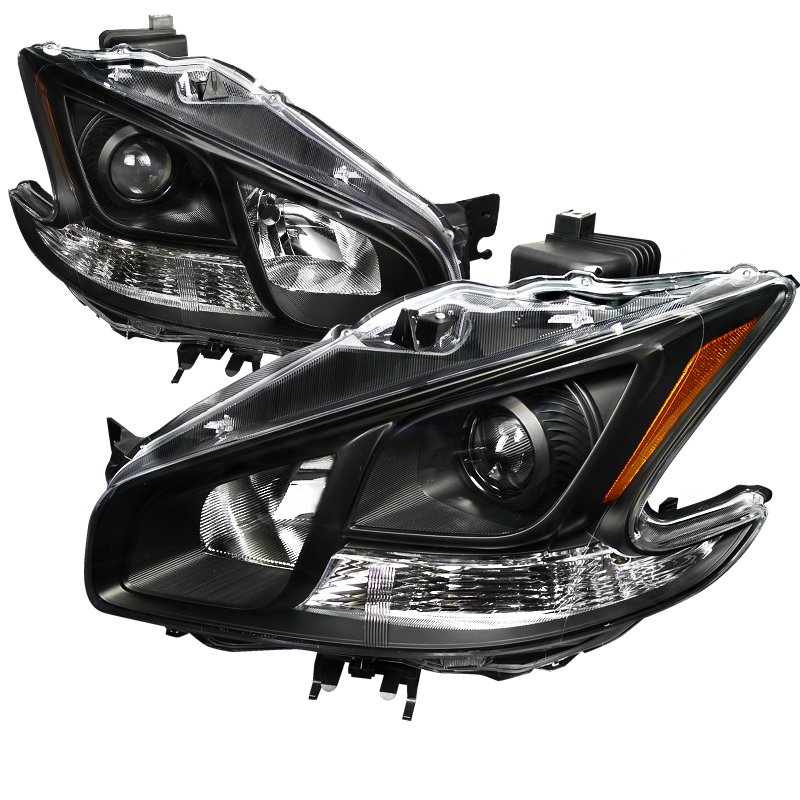 Projector Headlight Black Housing for Nissan Maxima years 2009-2011