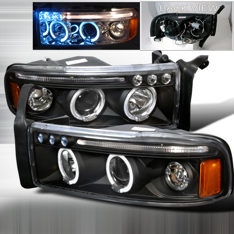 Halo LED Projector Black for Dodge RAM years 1994-2001