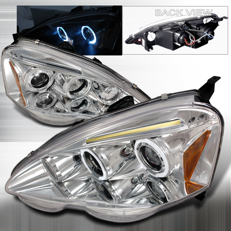 Halo LED Projector Chrome for Acura RSX years 2002-2004