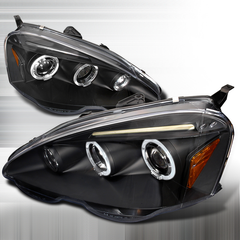 Halo LED Projector Black for Acura RSX years 2002-2004