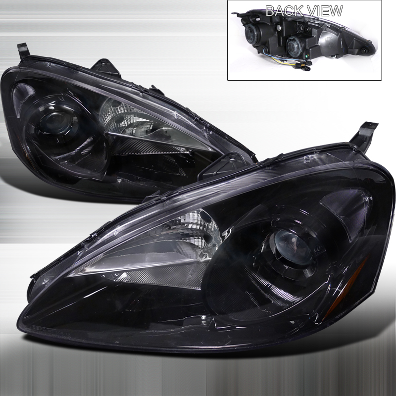 Halo Projector Headlight Black for Acura RSX years 2005-2006