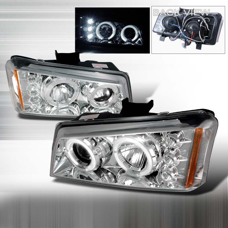 Halo LED Projector Chrome DOEs Not Fit Model With Body Cladding Kit for Chevrolet Avalanche years 2003-2006